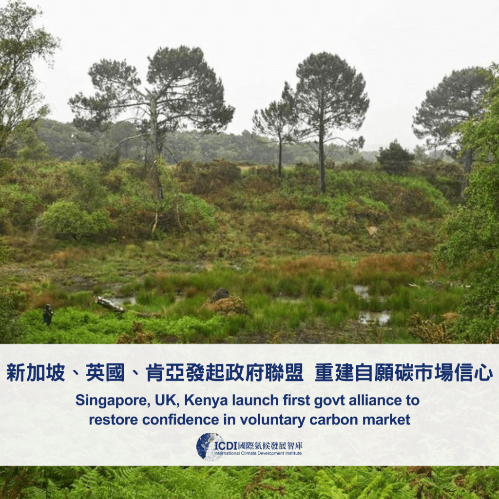 新加坡、英國、肯亞發起政府聯盟 重建自願碳市場信心